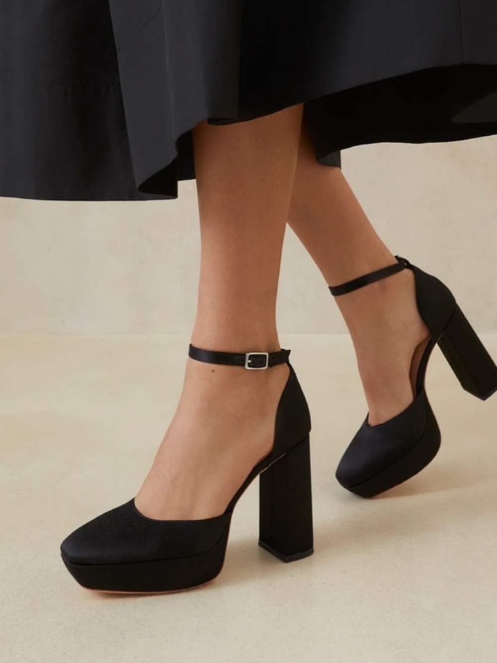 Loeffler Randall Selina Black Platform Mary Jane heels